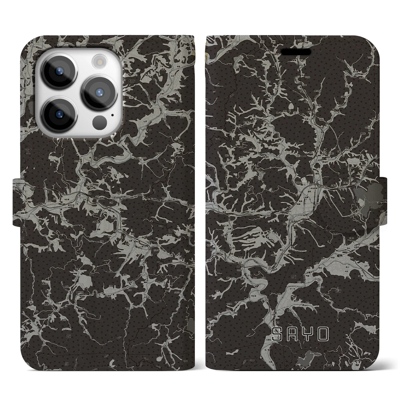 【佐用(兵庫県)】地図柄iPhoneケース(手帳タイプ)