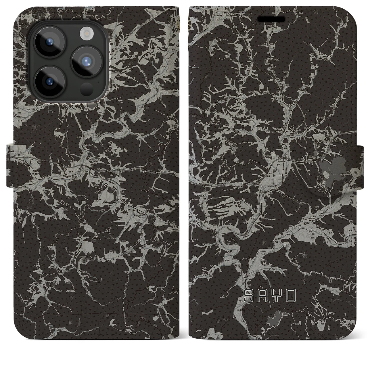 【佐用(兵庫県)】地図柄iPhoneケース(手帳タイプ)