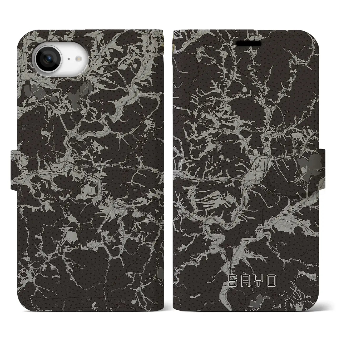 【佐用(兵庫県)】地図柄iPhoneケース(手帳タイプ)