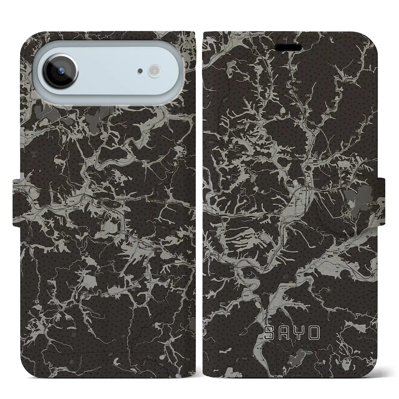 【佐用(兵庫県)】地図柄iPhoneケース(手帳タイプ)