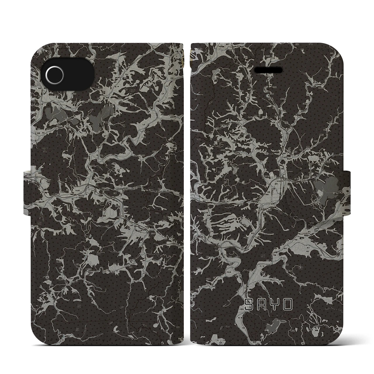 【佐用(兵庫県)】地図柄iPhoneケース(手帳タイプ)