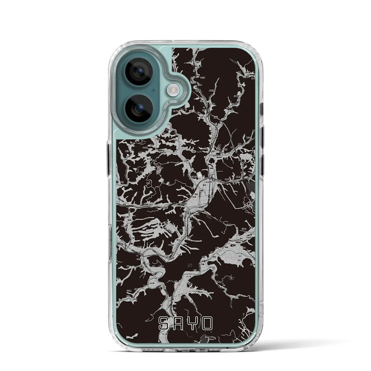 【佐用(兵庫県)】地図柄iPhoneケース(MagSafeタイプ)モノトーン・iPhone 16 Pro 用