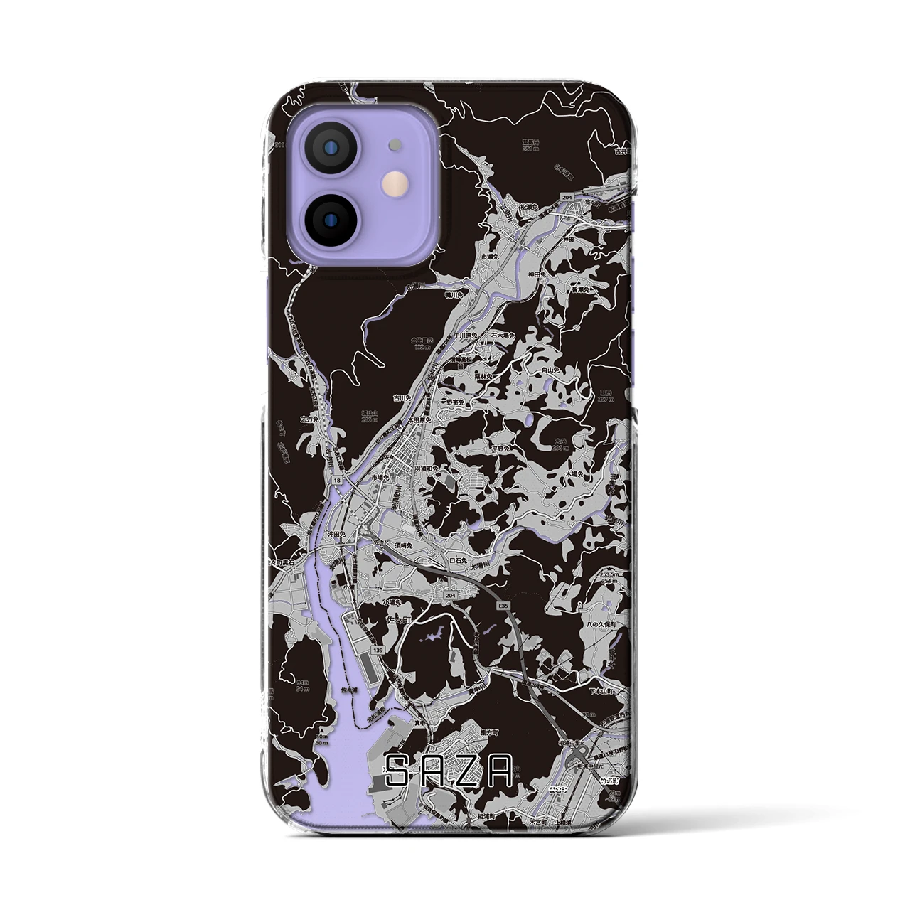 【佐々(長崎県)】地図柄iPhoneケース(クリアタイプ)