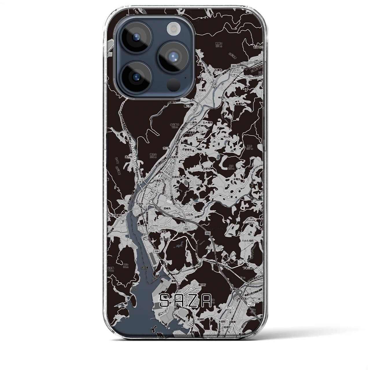 【佐々(長崎県)】地図柄iPhoneケース(クリアタイプ)