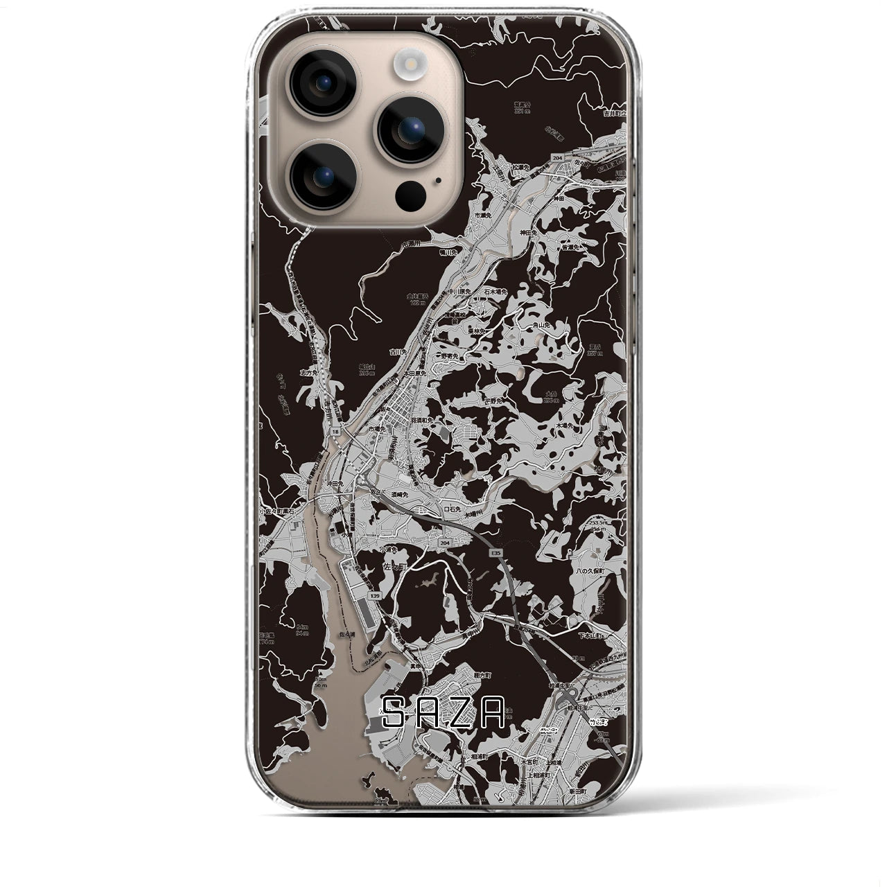 【佐々(長崎県)】地図柄iPhoneケース(クリアタイプ)