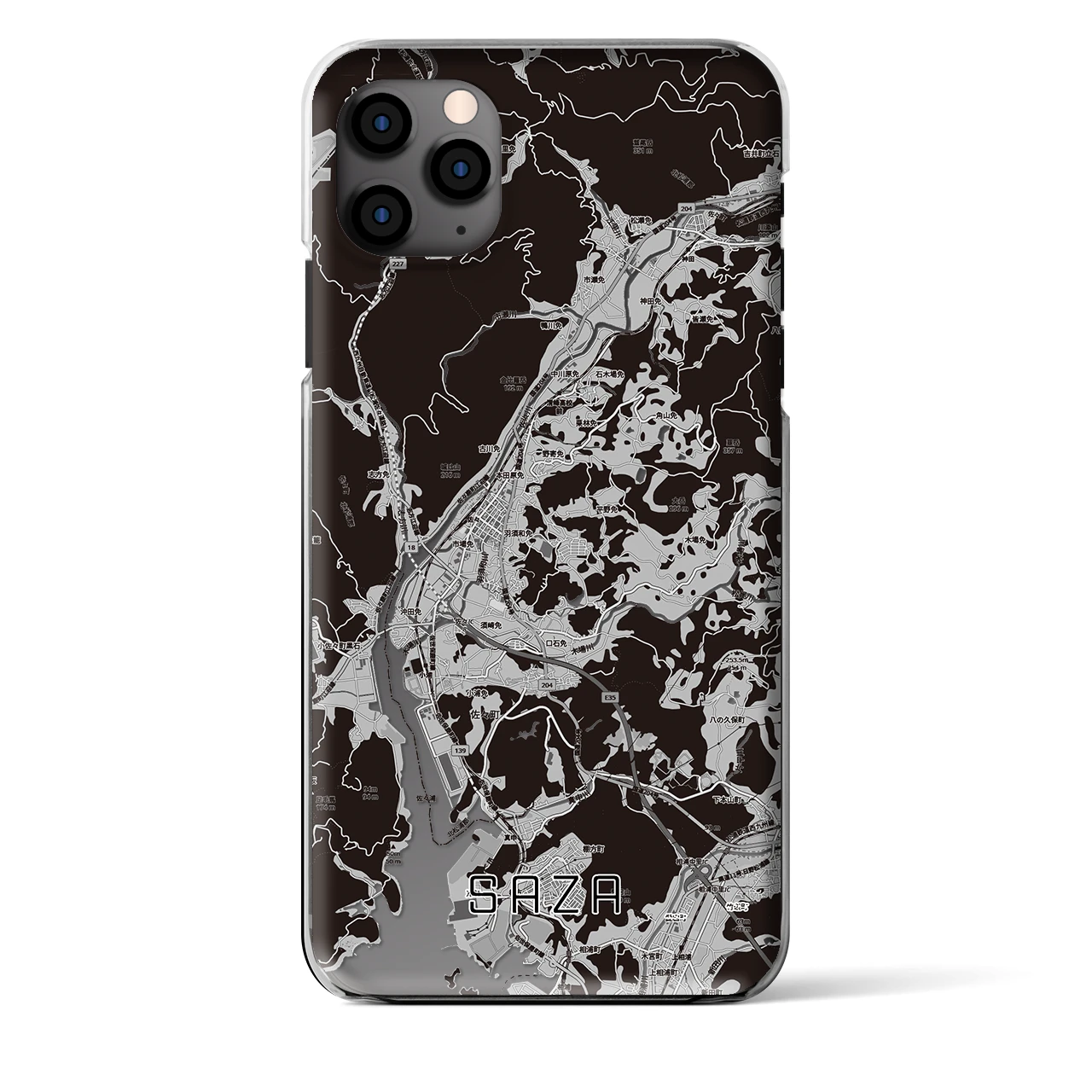 【佐々(長崎県)】地図柄iPhoneケース(クリアタイプ)