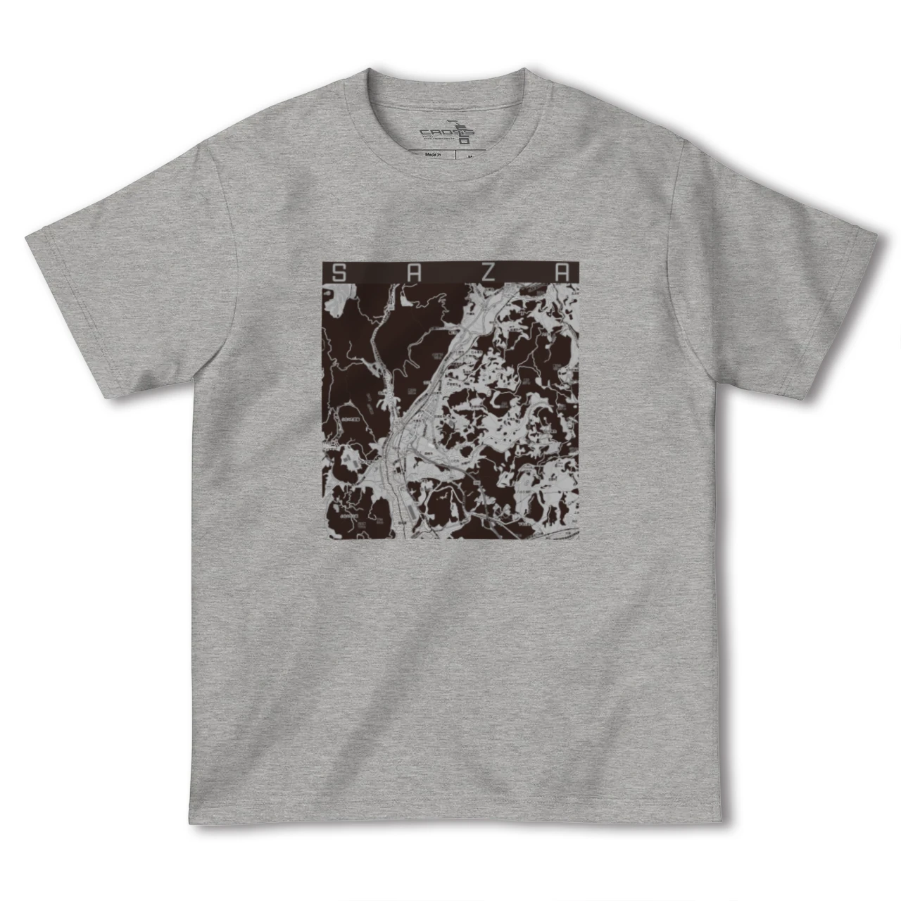 【佐々(長崎県)】地図柄ヘビーウェイトTシャツ