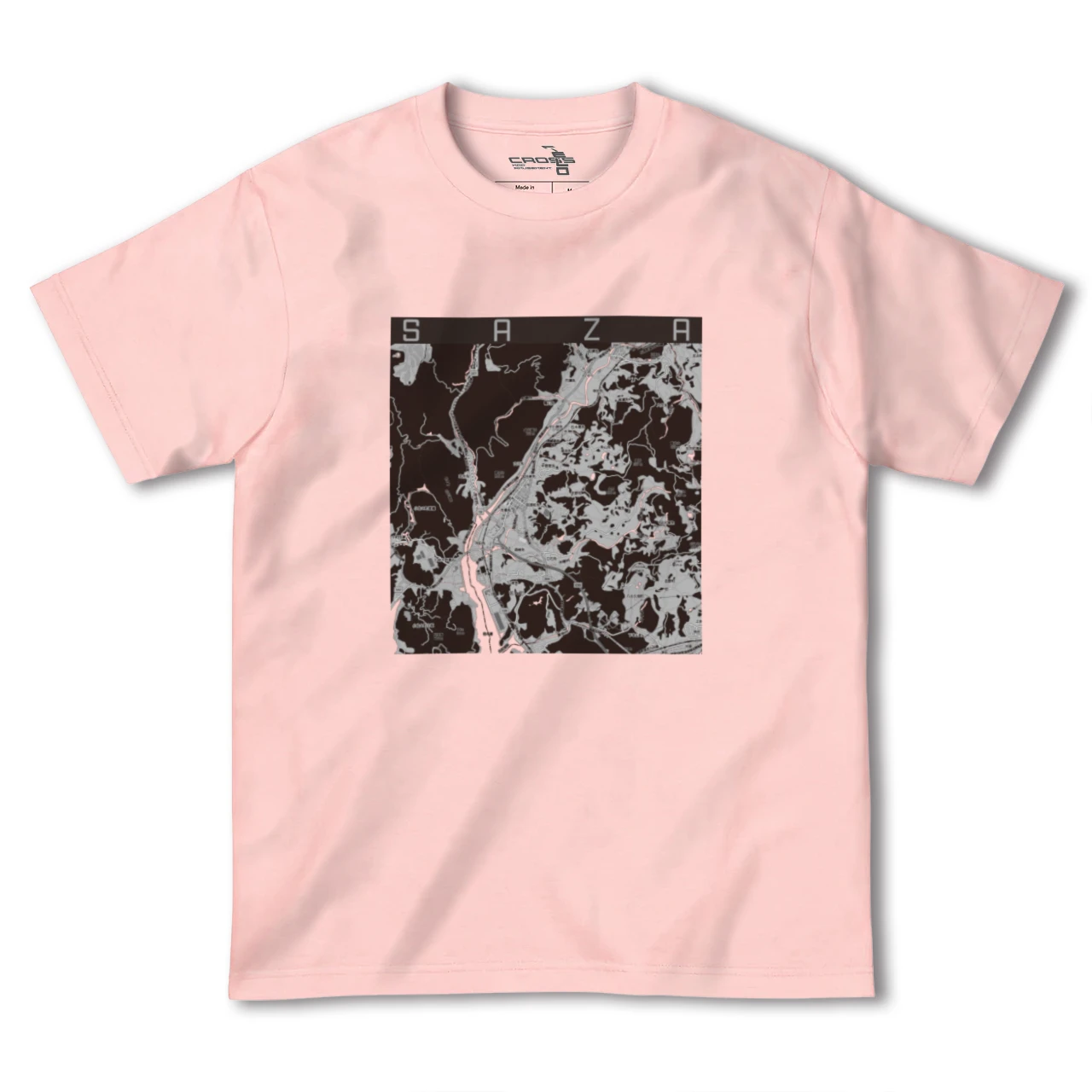 【佐々(長崎県)】地図柄ヘビーウェイトTシャツ