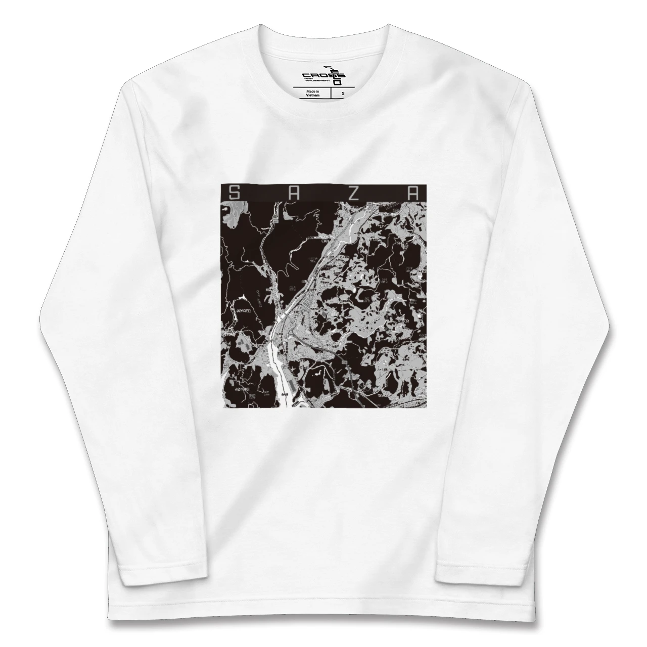【佐々(長崎県)】地図柄ロングスリーブTシャツ