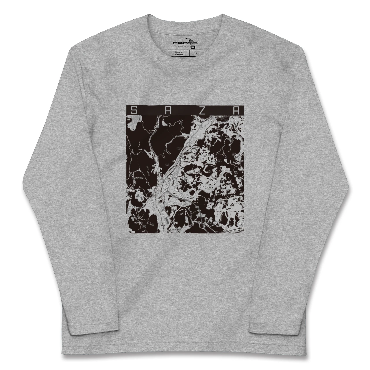 【佐々(長崎県)】地図柄ロングスリーブTシャツ