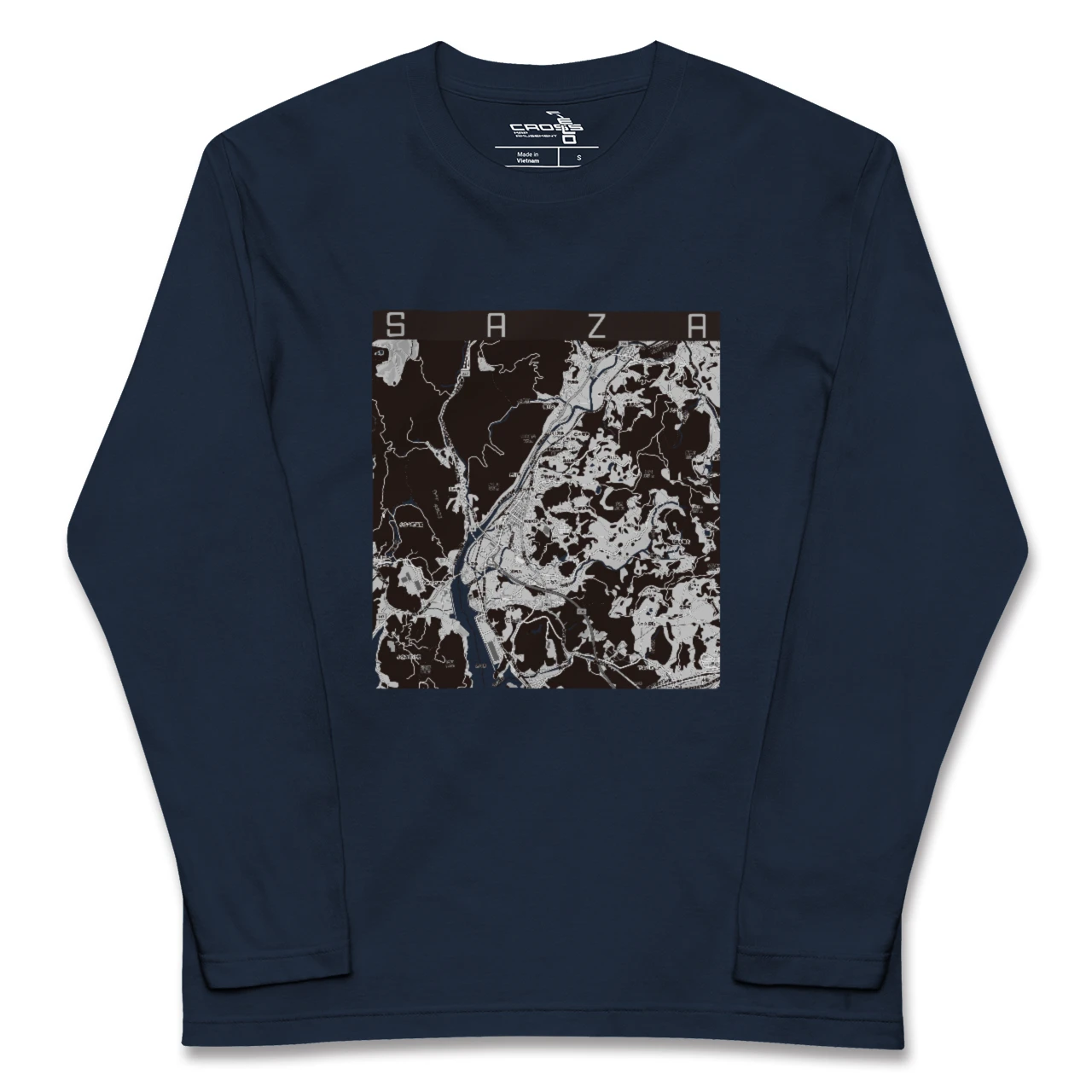 【佐々(長崎県)】地図柄ロングスリーブTシャツ
