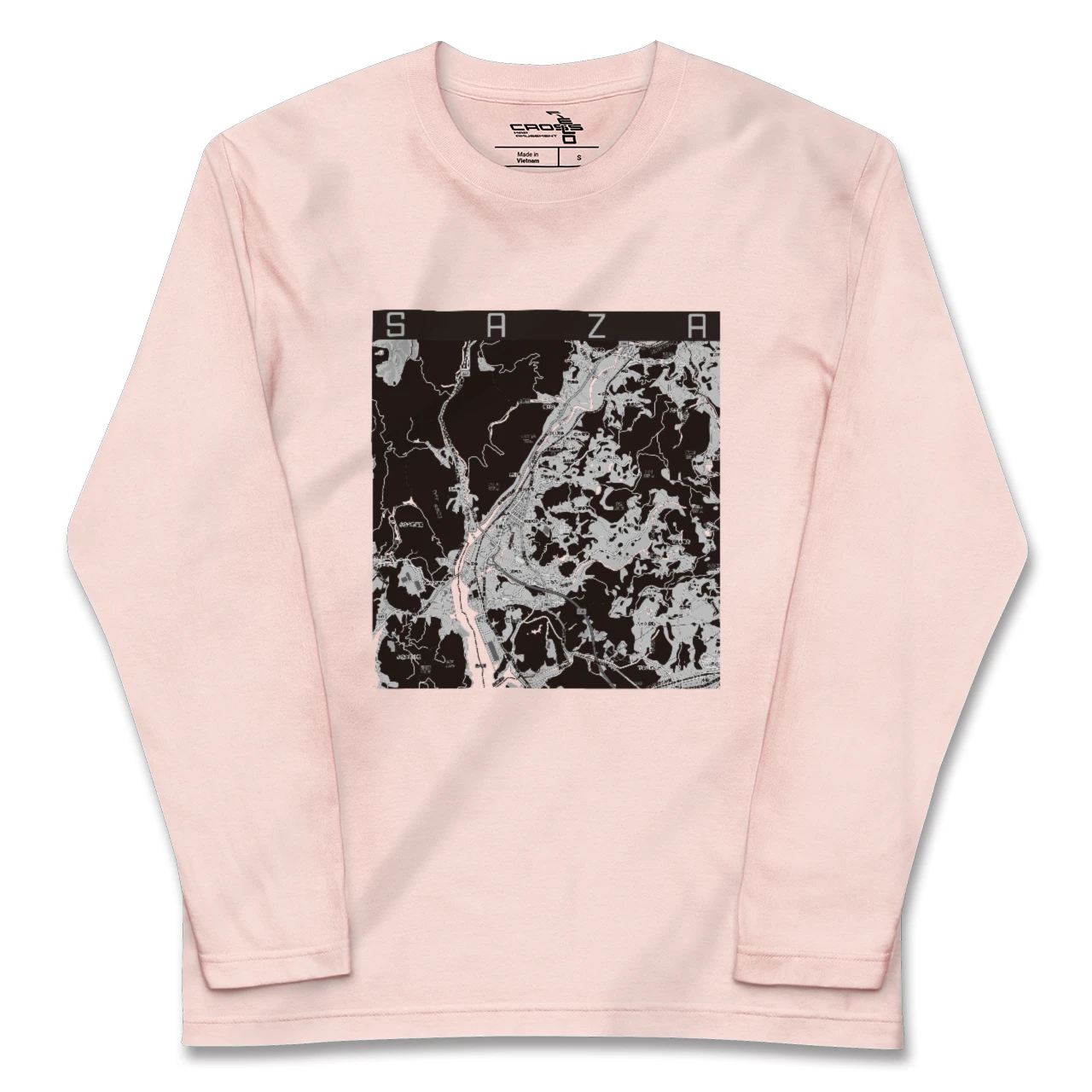 【佐々(長崎県)】地図柄ロングスリーブTシャツ