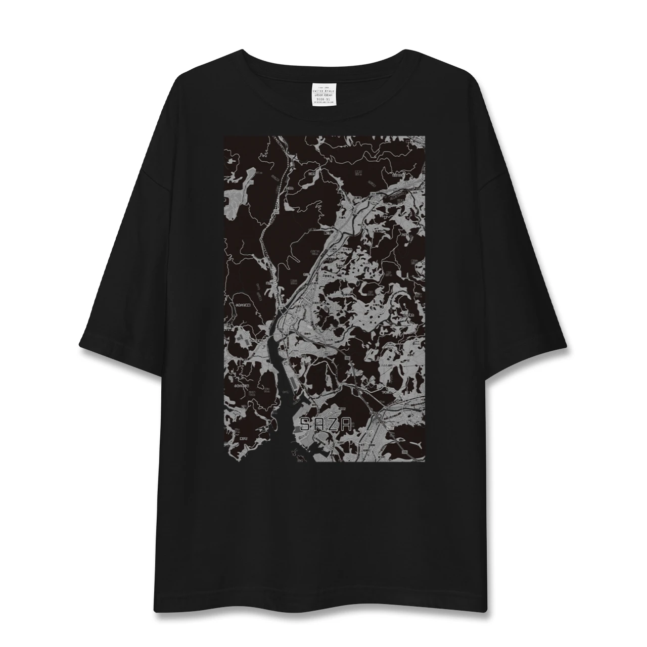 【佐々(長崎県)】地図柄ビッグシルエットTシャツ
