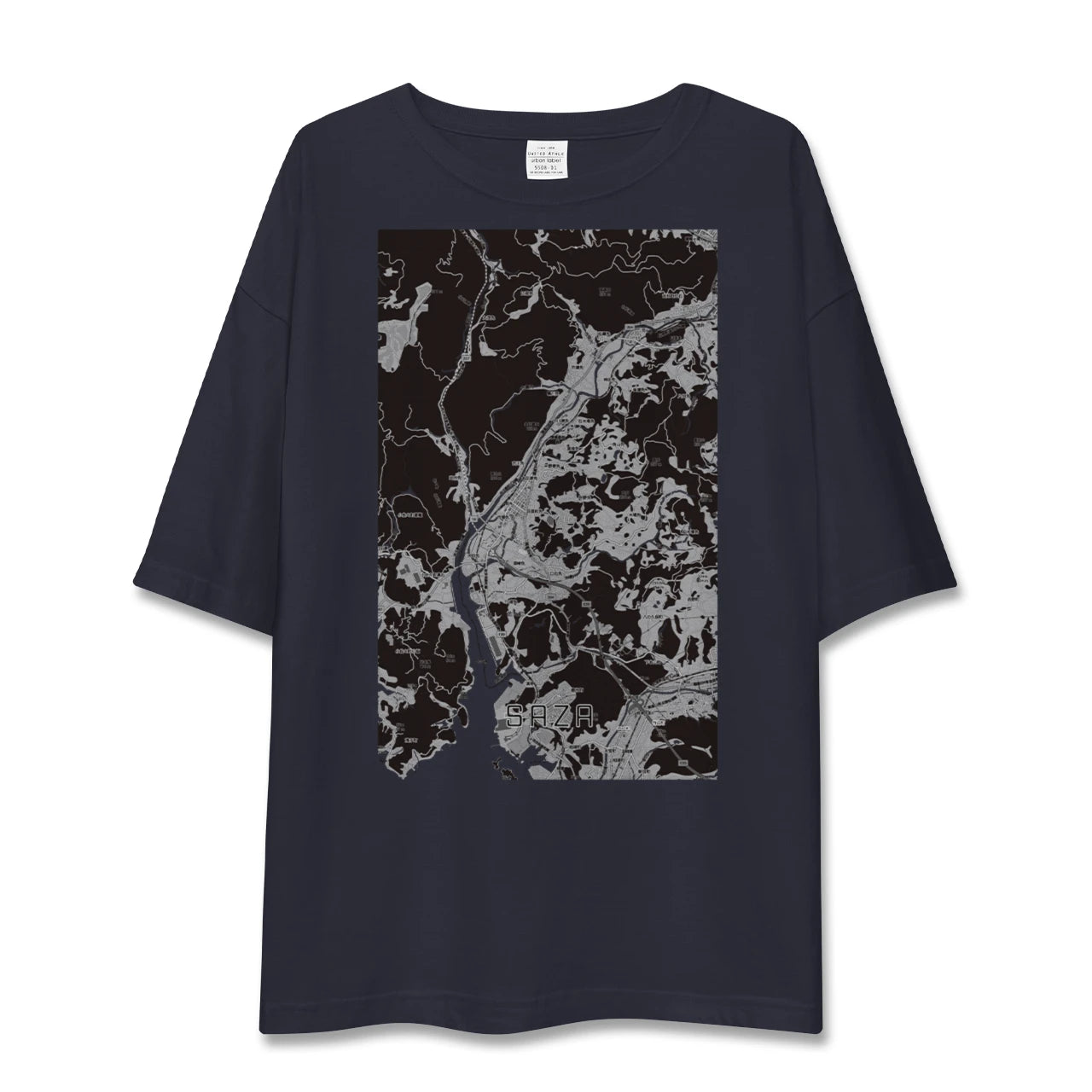 【佐々(長崎県)】地図柄ビッグシルエットTシャツ
