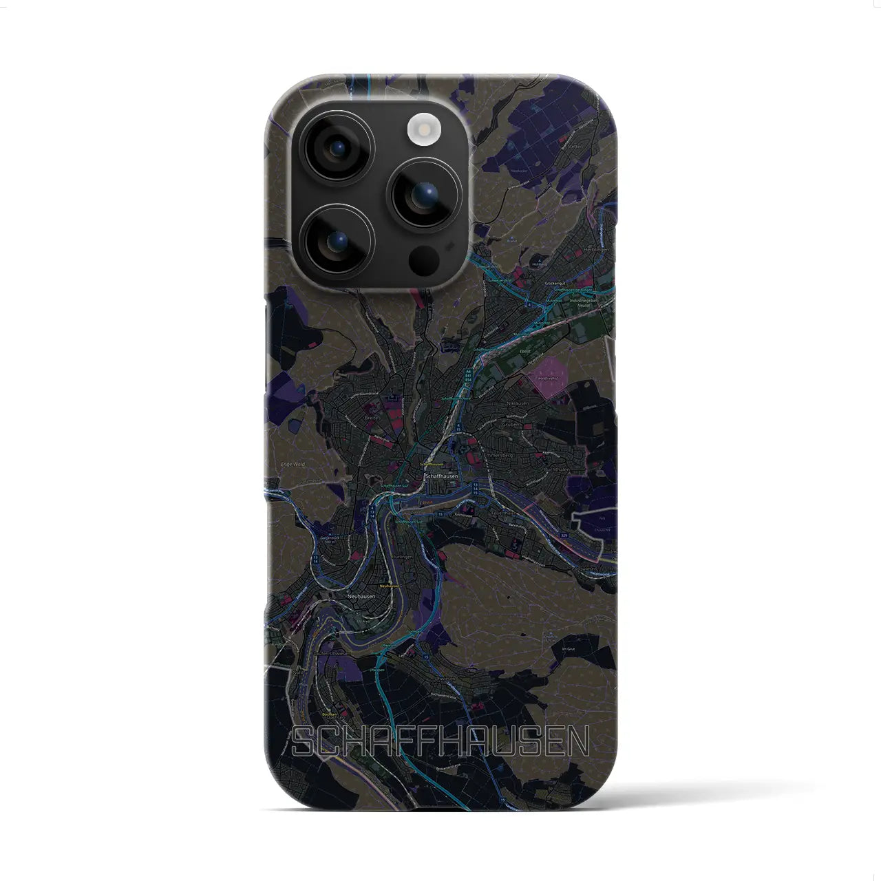【シャフハウゼン(スイス)】地図柄iPhoneケース(バックカバータイプ)