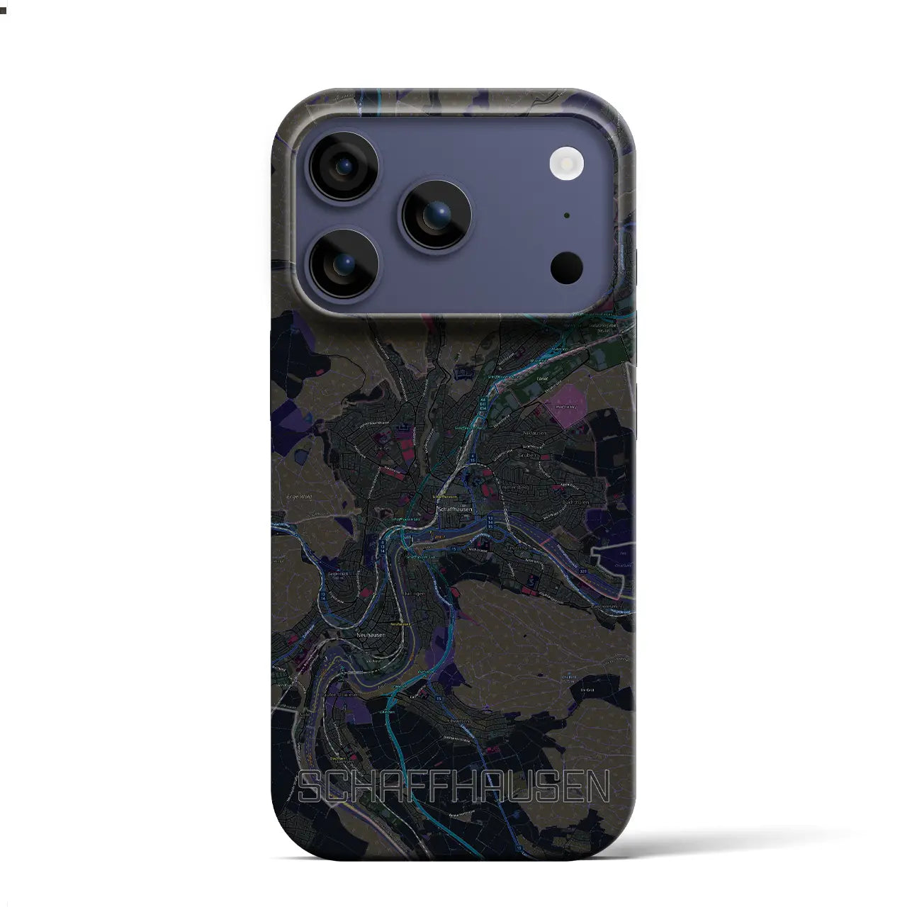 【シャフハウゼン(スイス)】地図柄iPhoneケース(バックカバータイプ)