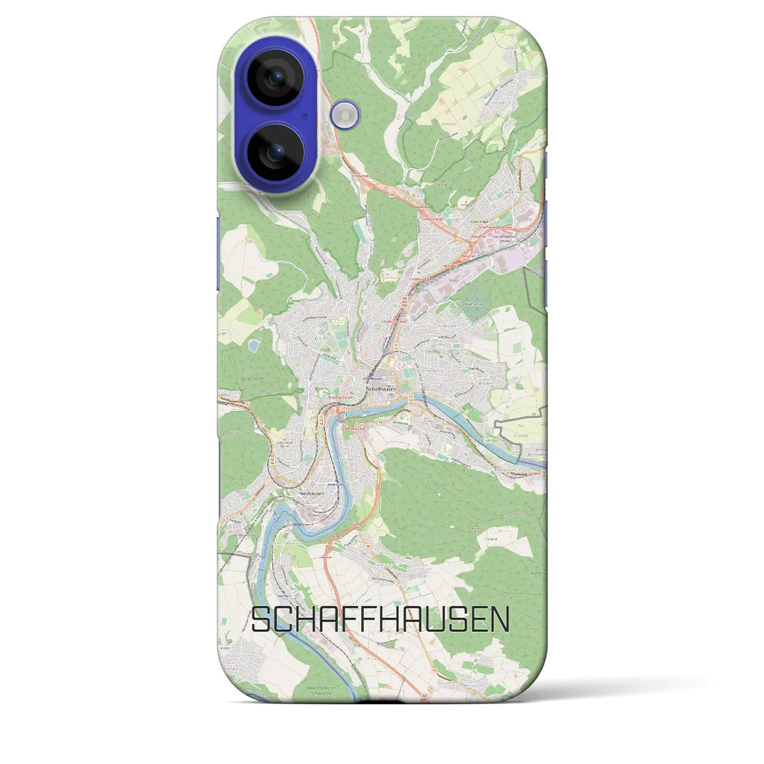 【シャフハウゼン(スイス)】地図柄iPhoneケース(バックカバータイプ)ナチュラル・iPhone 16 Pro Max 用