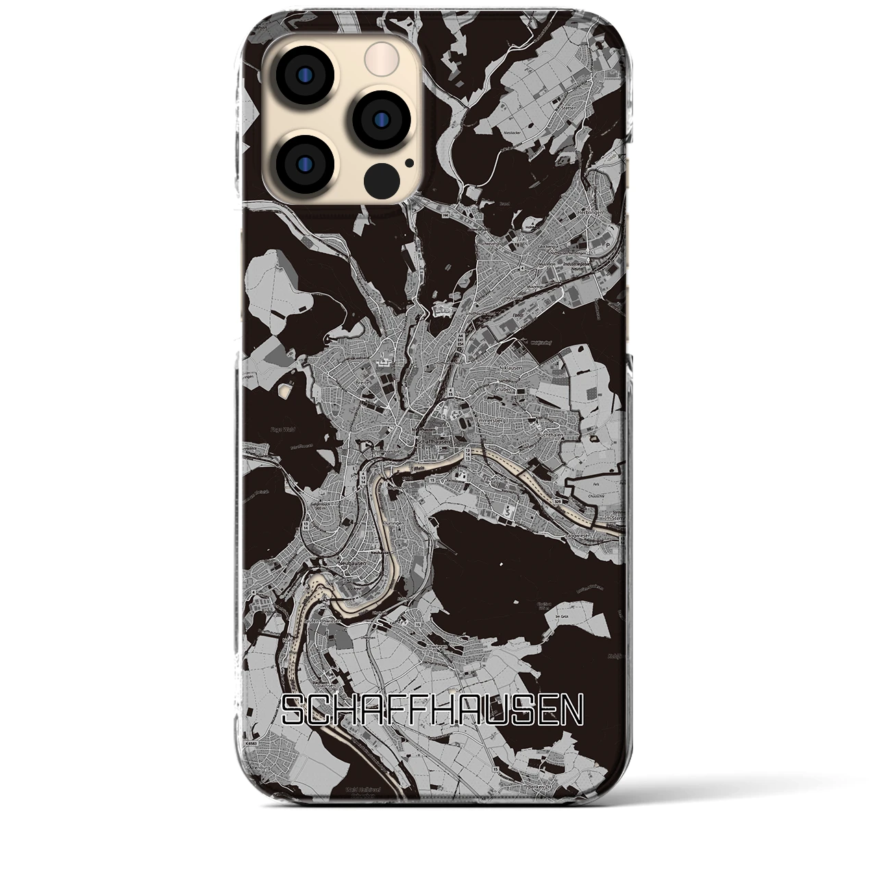 【シャフハウゼン(スイス)】地図柄iPhoneケース(クリアタイプ)