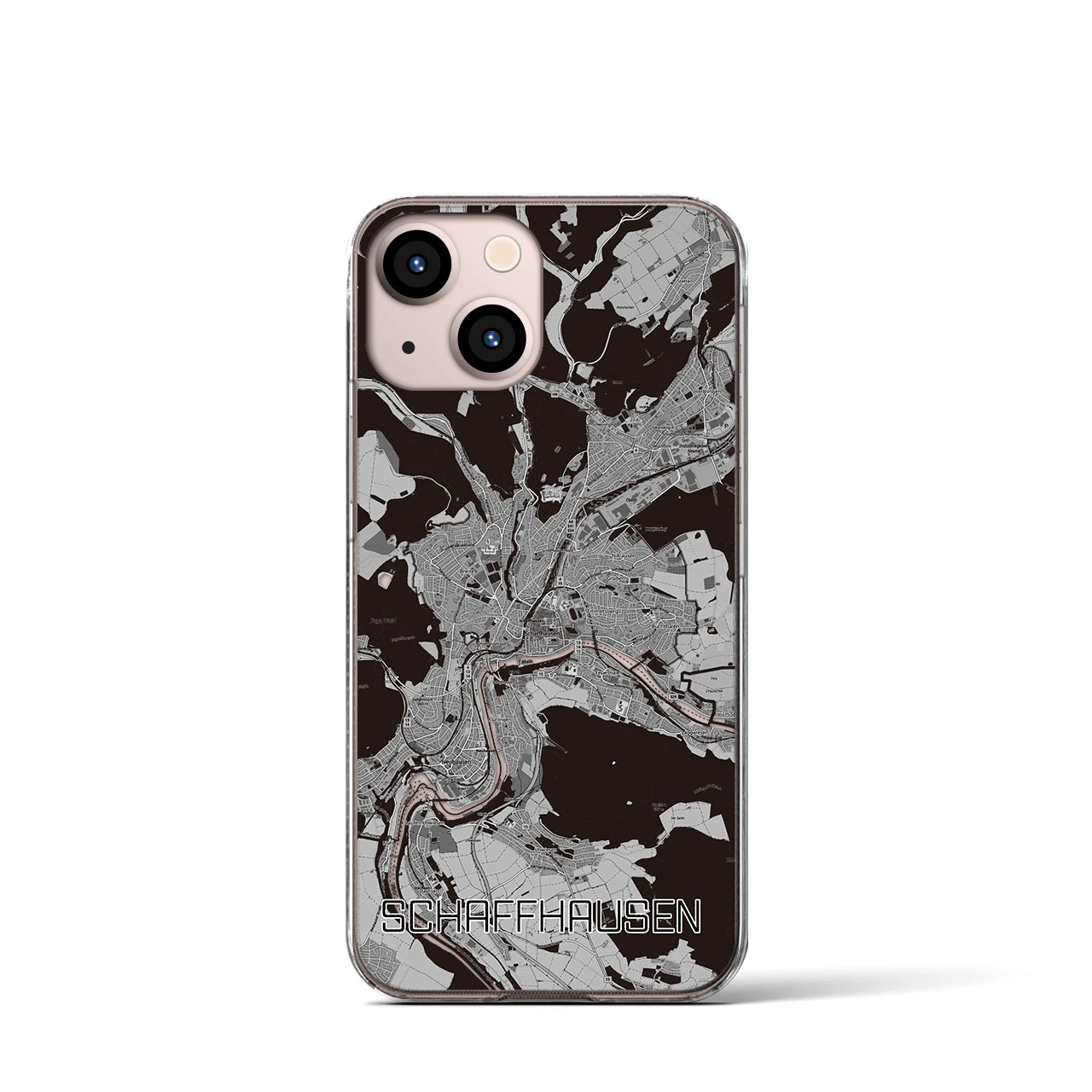 【シャフハウゼン(スイス)】地図柄iPhoneケース(クリアタイプ)