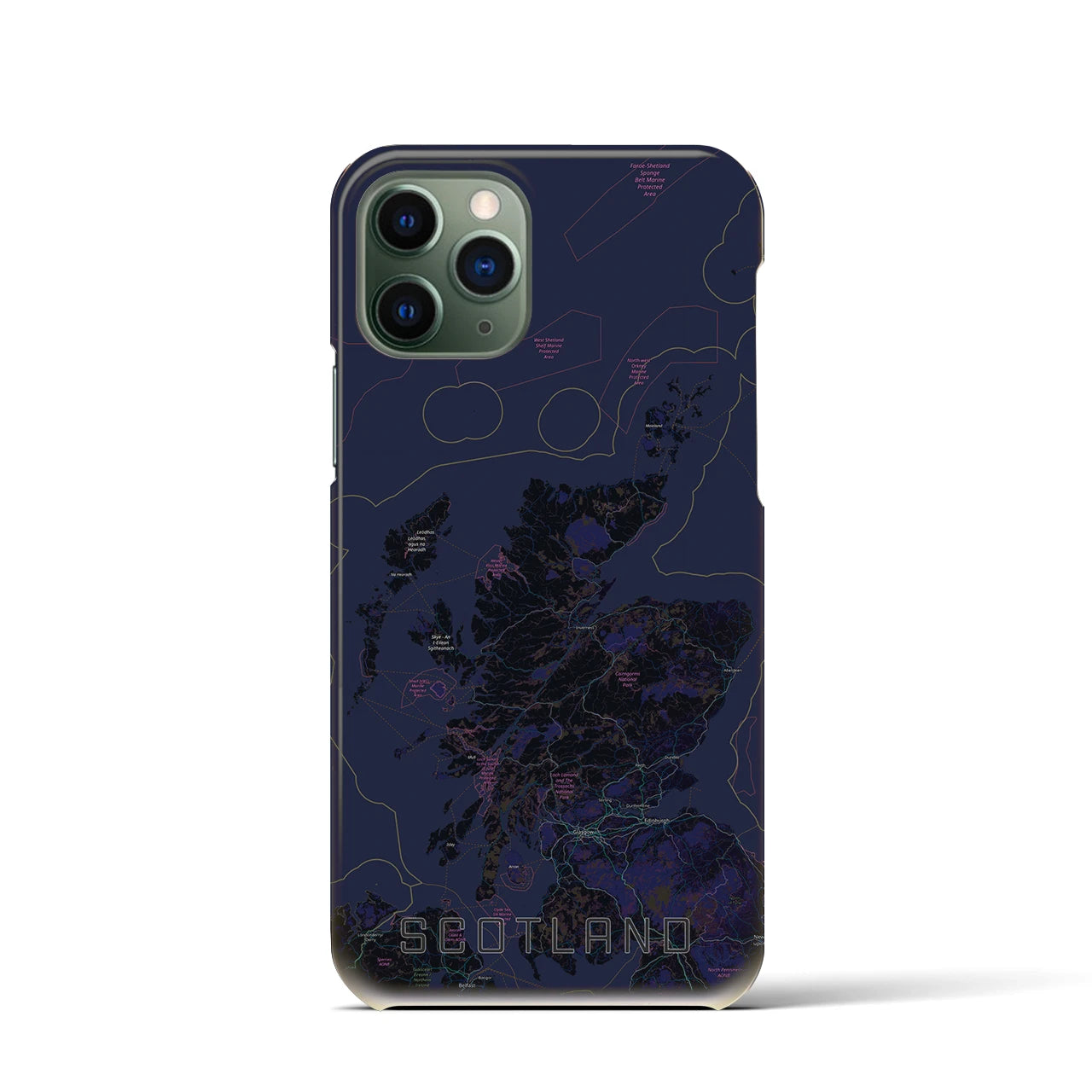 【スコットランド(イギリス)】地図柄iPhoneケース(バックカバータイプ)