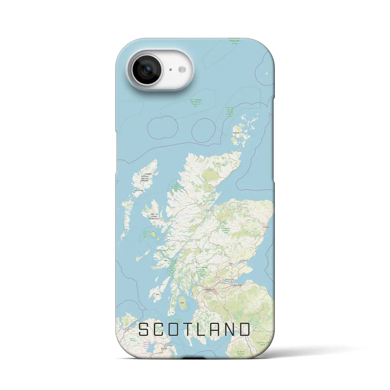 【スコットランド(イギリス)】地図柄iPhoneケース(バックカバータイプ)