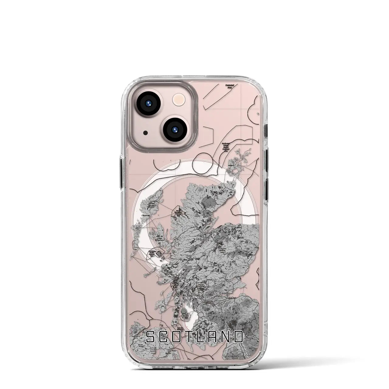 【スコットランド(イギリス)】地図柄iPhoneケース(MagSafeタイプ)