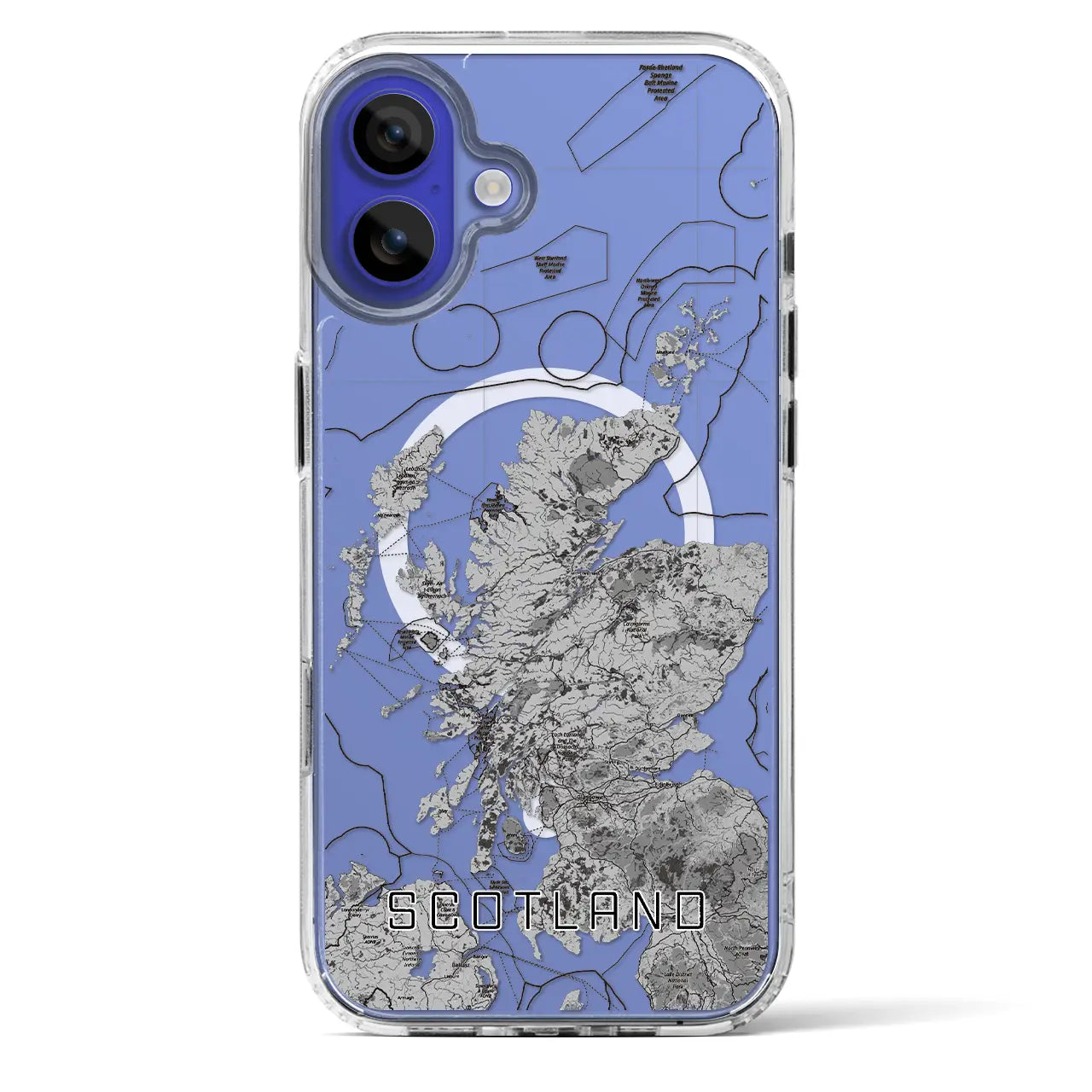 【スコットランド(イギリス)】地図柄iPhoneケース(MagSafeタイプ)