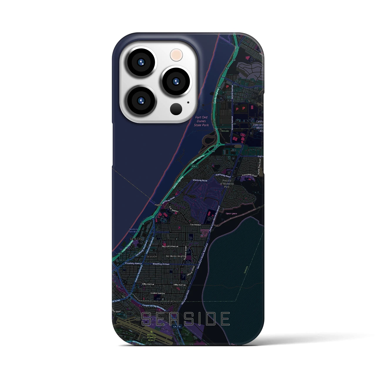 【シーサイド(アメリカ)】地図柄iPhoneケース(バックカバータイプ)