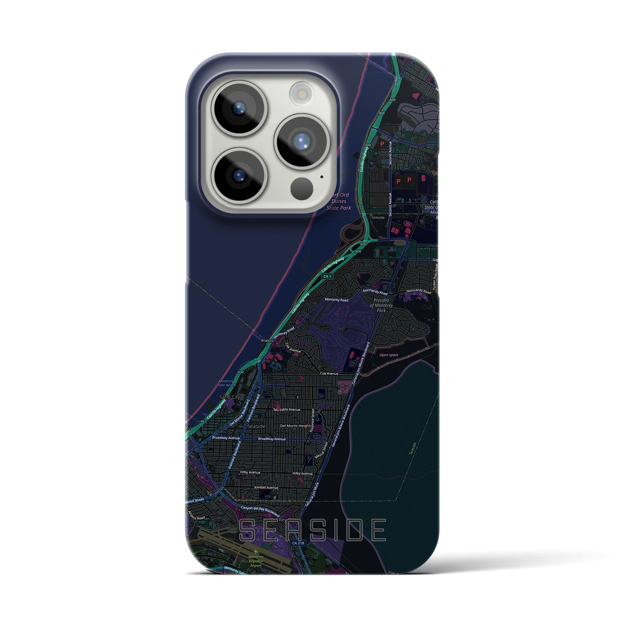 【シーサイド(アメリカ)】地図柄iPhoneケース(バックカバータイプ)