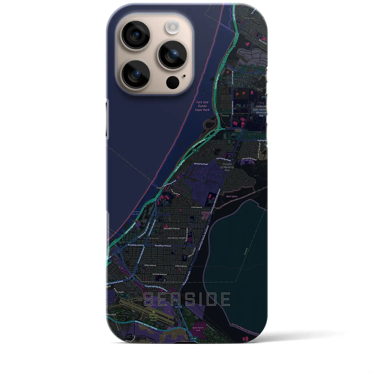 【シーサイド(アメリカ)】地図柄iPhoneケース(バックカバータイプ)