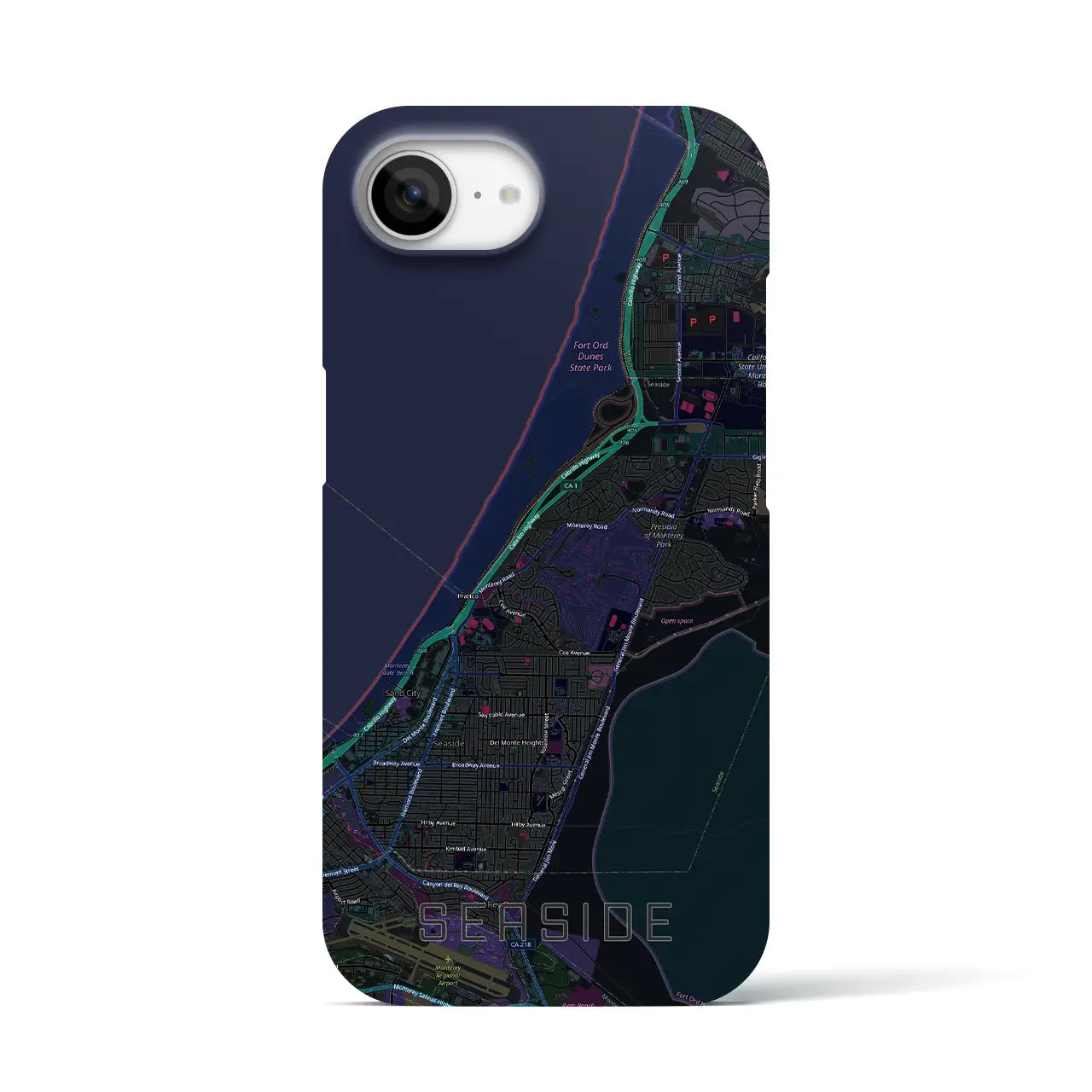 【シーサイド(アメリカ)】地図柄iPhoneケース(バックカバータイプ)