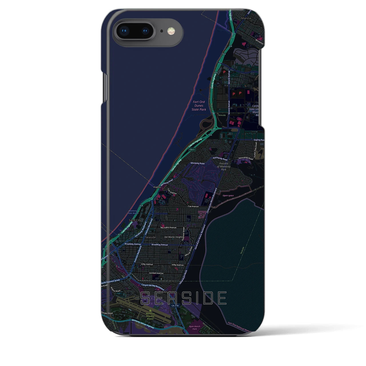 【シーサイド(アメリカ)】地図柄iPhoneケース(バックカバータイプ)