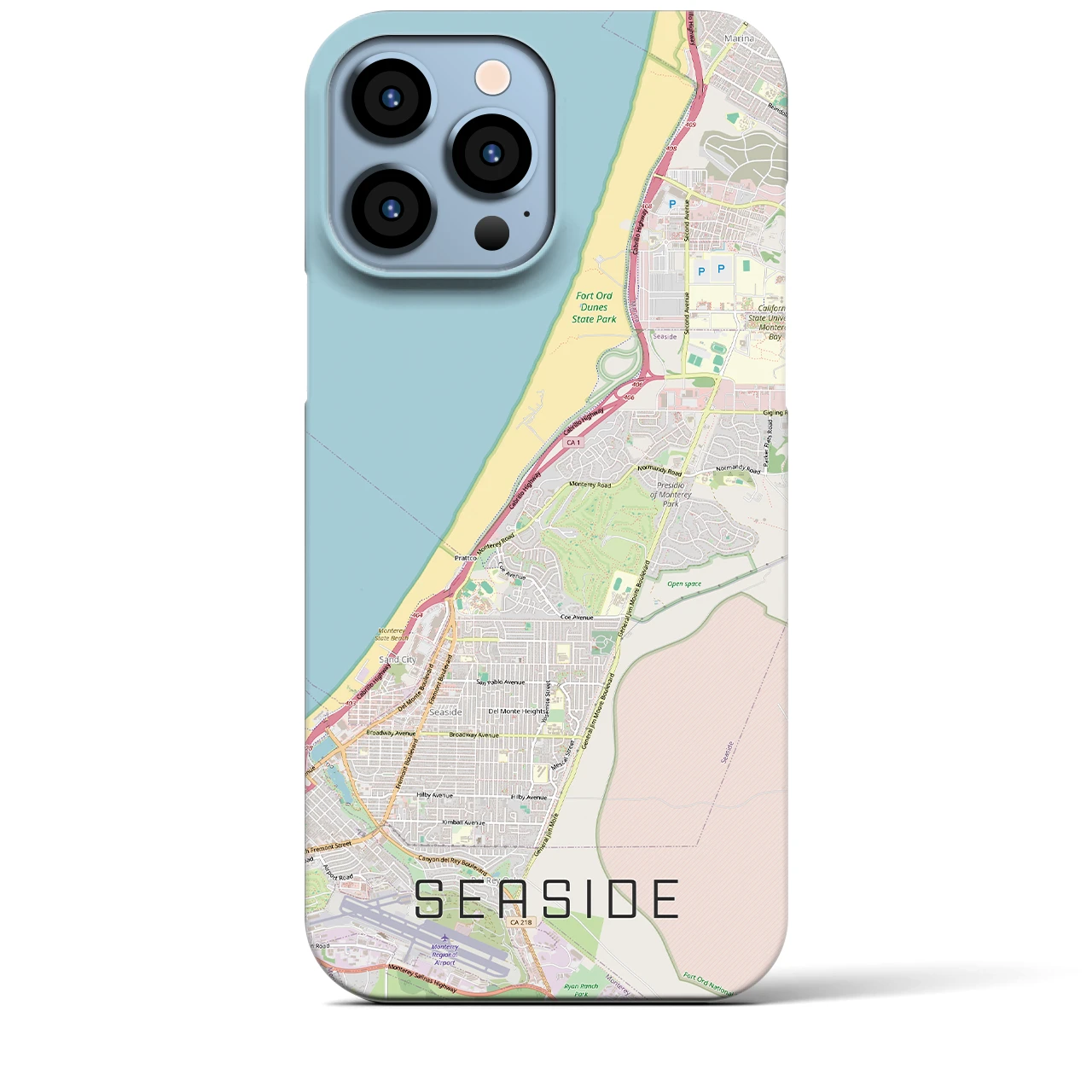 【シーサイド(アメリカ)】地図柄iPhoneケース(バックカバータイプ)