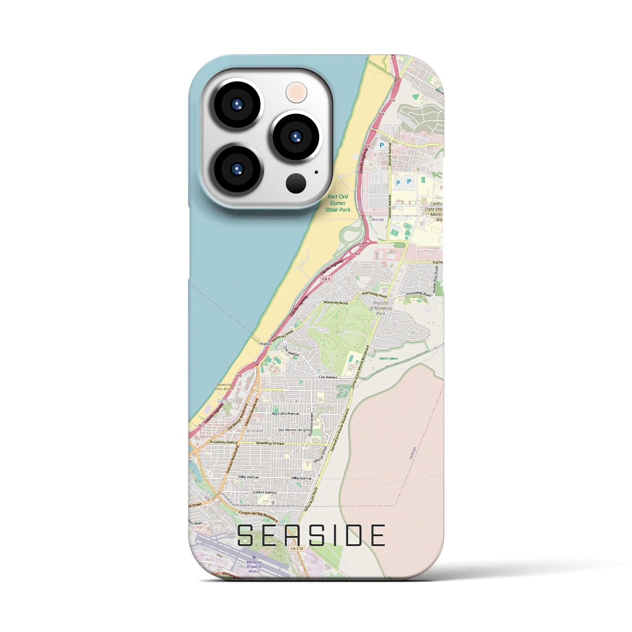 【シーサイド(アメリカ)】地図柄iPhoneケース(バックカバータイプ)