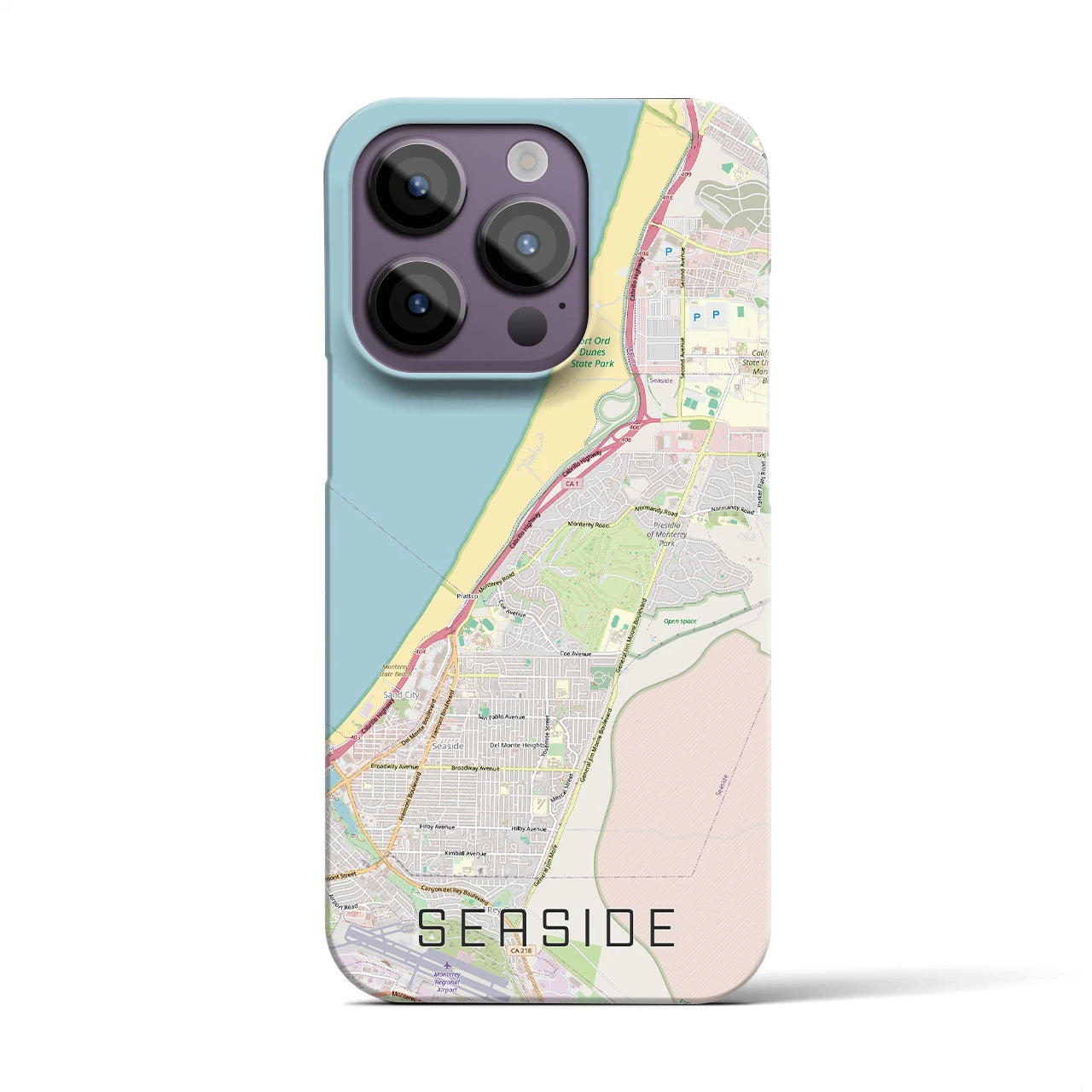 【シーサイド(アメリカ)】地図柄iPhoneケース(バックカバータイプ)