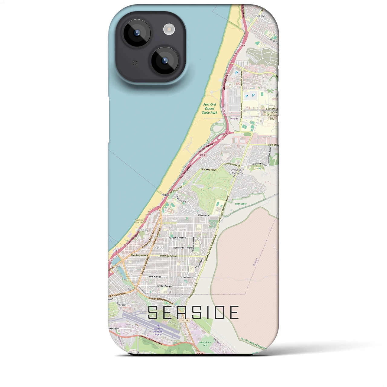 【シーサイド(アメリカ)】地図柄iPhoneケース(バックカバータイプ)