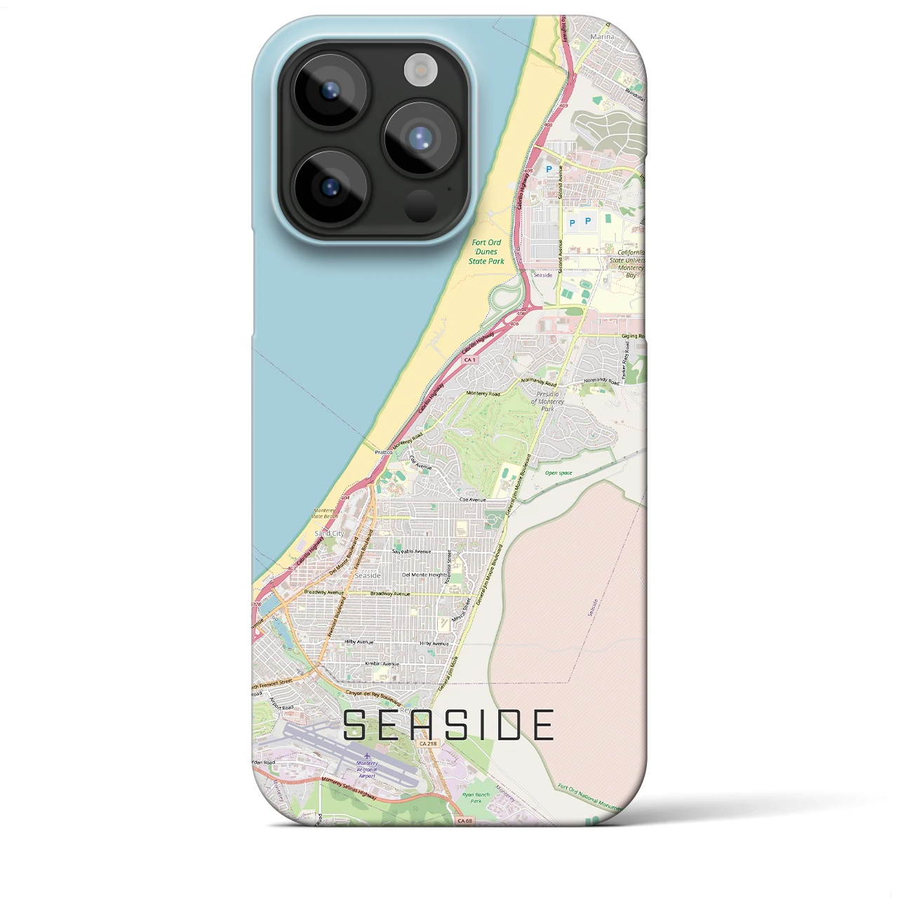 【シーサイド(アメリカ)】地図柄iPhoneケース(バックカバータイプ)