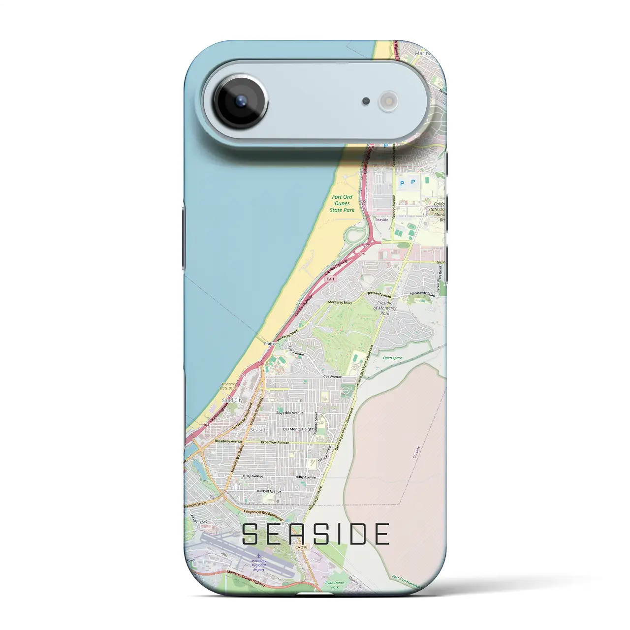 【シーサイド(アメリカ)】地図柄iPhoneケース(バックカバータイプ)ナチュラル・iPhone 17 Pro Max 用