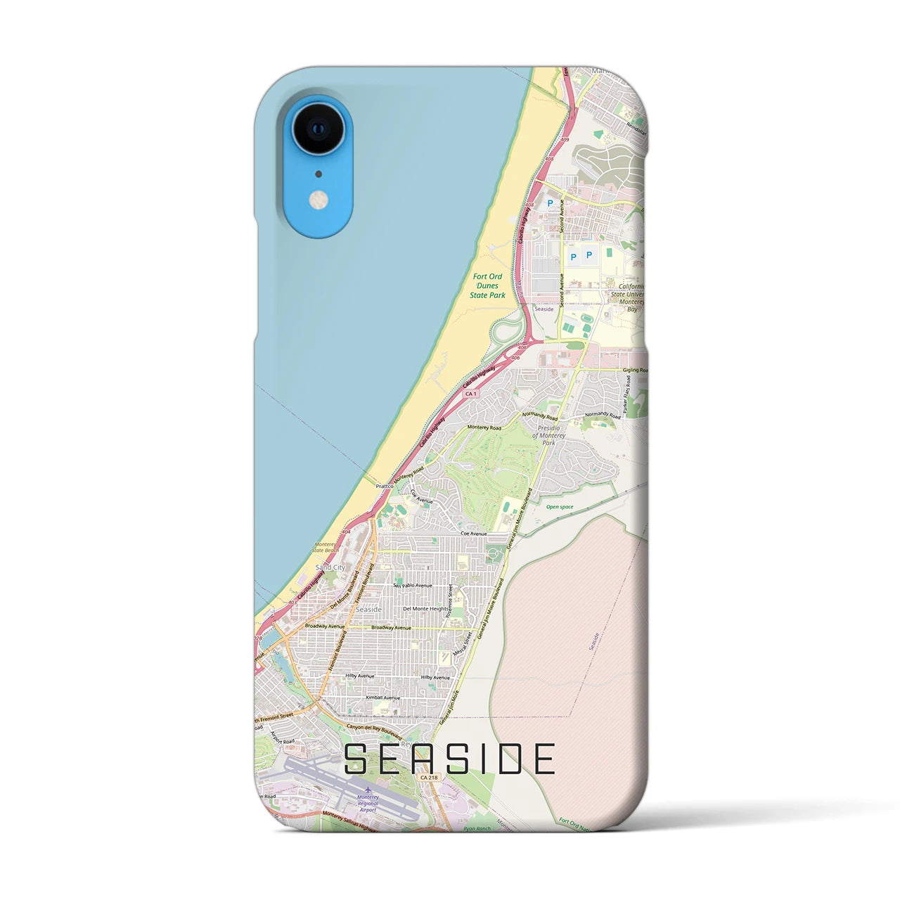 【シーサイド(アメリカ)】地図柄iPhoneケース(バックカバータイプ)