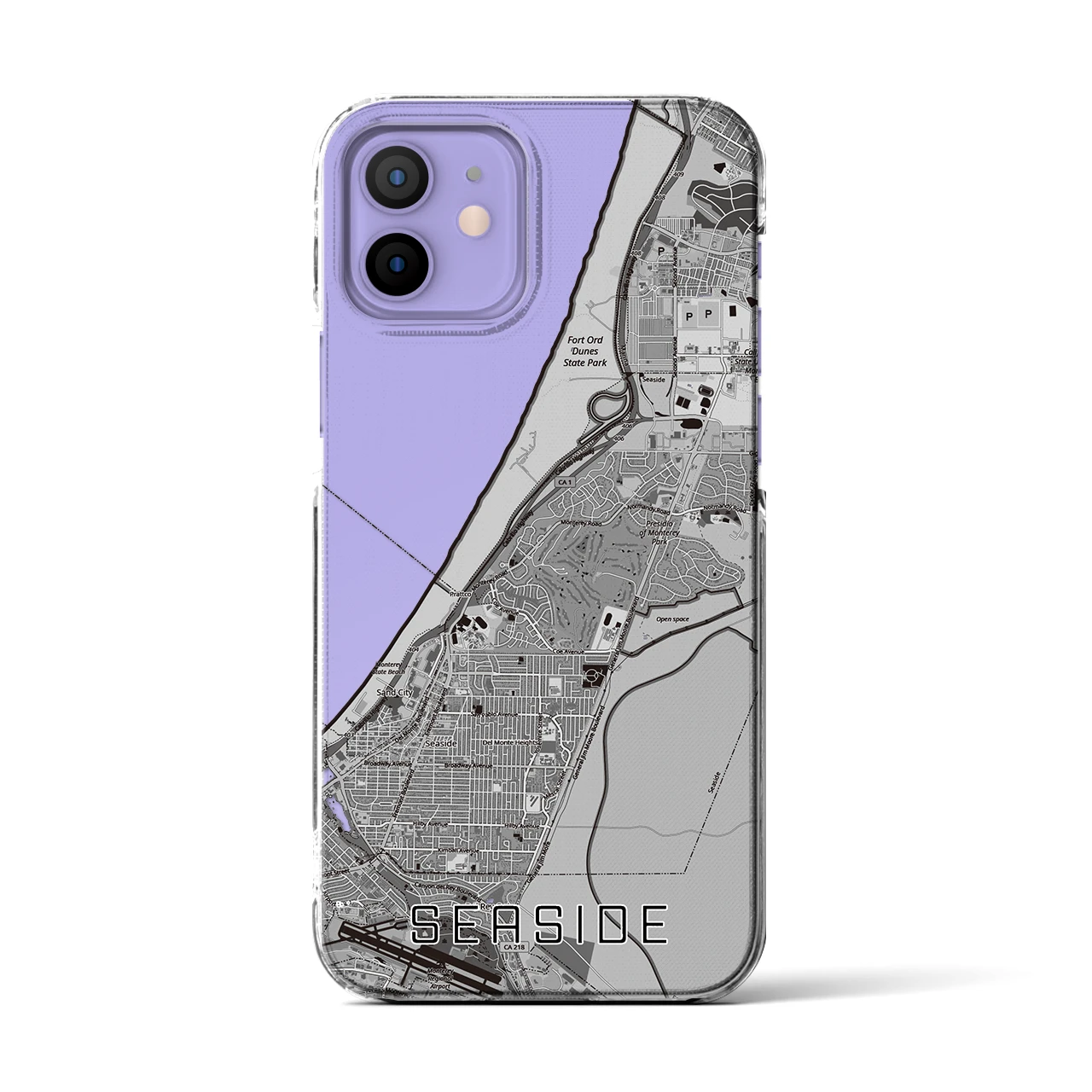 【シーサイド(アメリカ)】地図柄iPhoneケース(クリアタイプ)