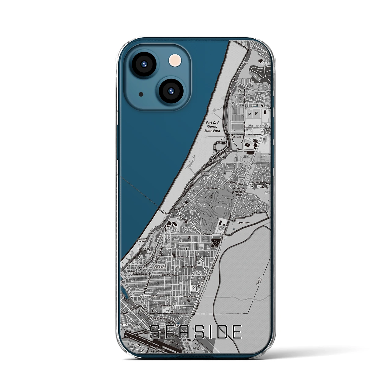 【シーサイド(アメリカ)】地図柄iPhoneケース(クリアタイプ)