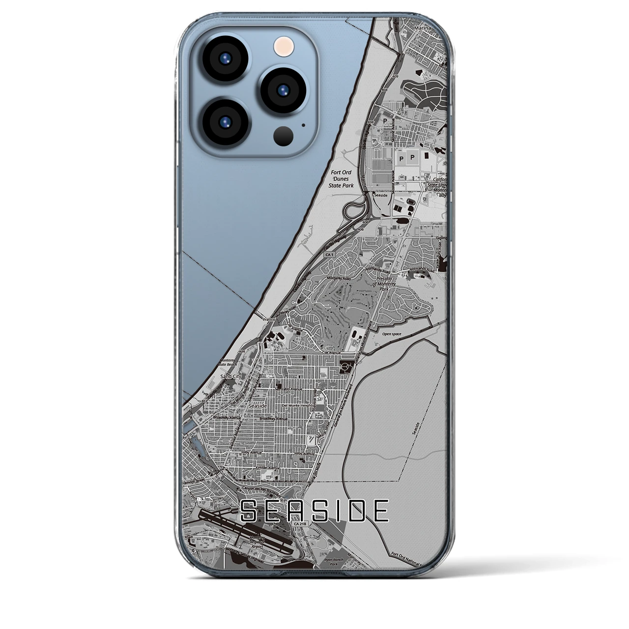 【シーサイド(アメリカ)】地図柄iPhoneケース(クリアタイプ)