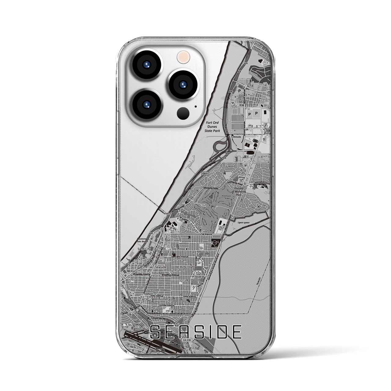 【シーサイド(アメリカ)】地図柄iPhoneケース(クリアタイプ)