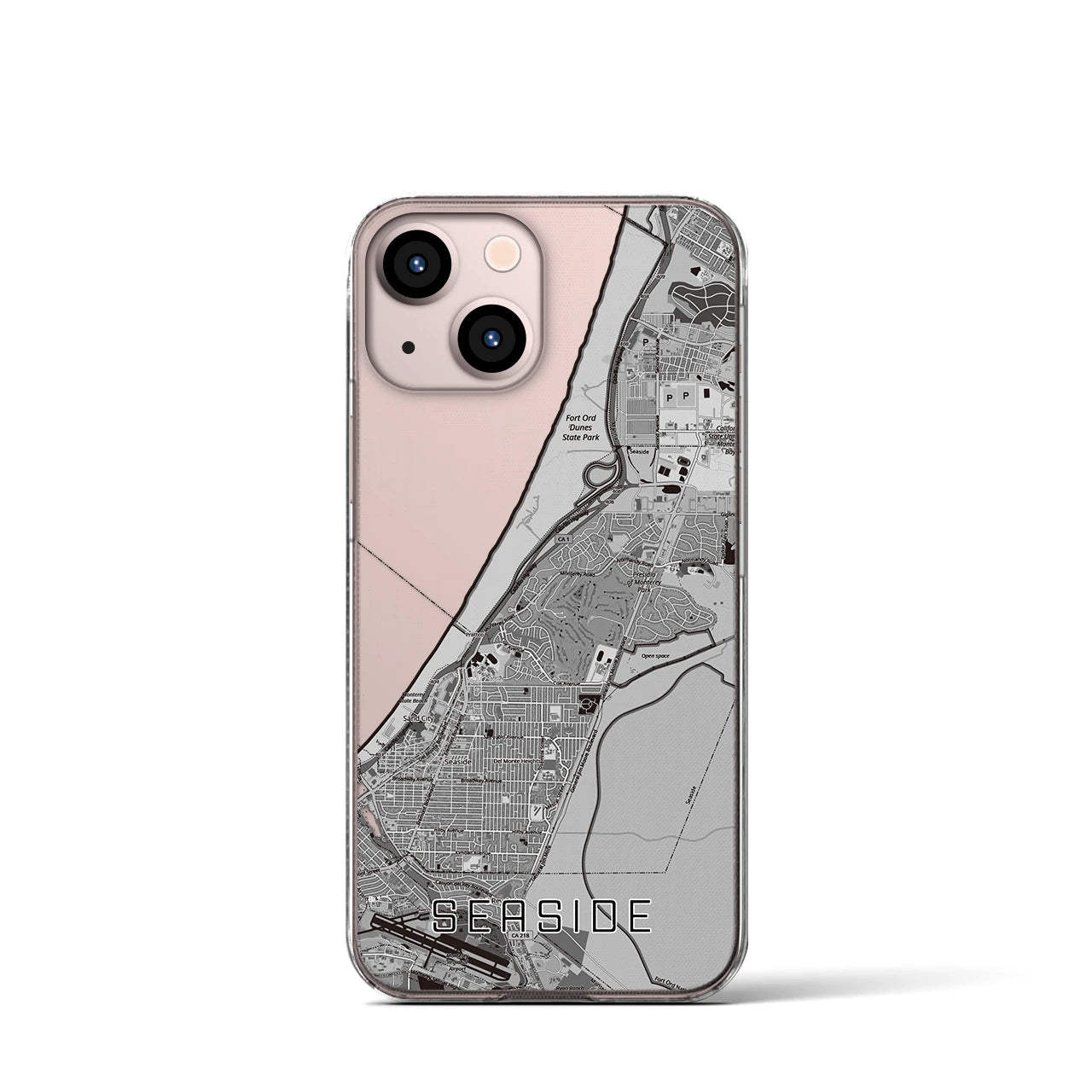 【シーサイド(アメリカ)】地図柄iPhoneケース(クリアタイプ)