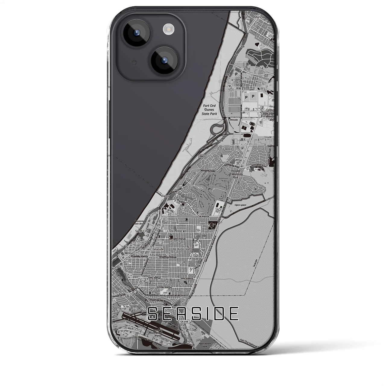 【シーサイド(アメリカ)】地図柄iPhoneケース(クリアタイプ)