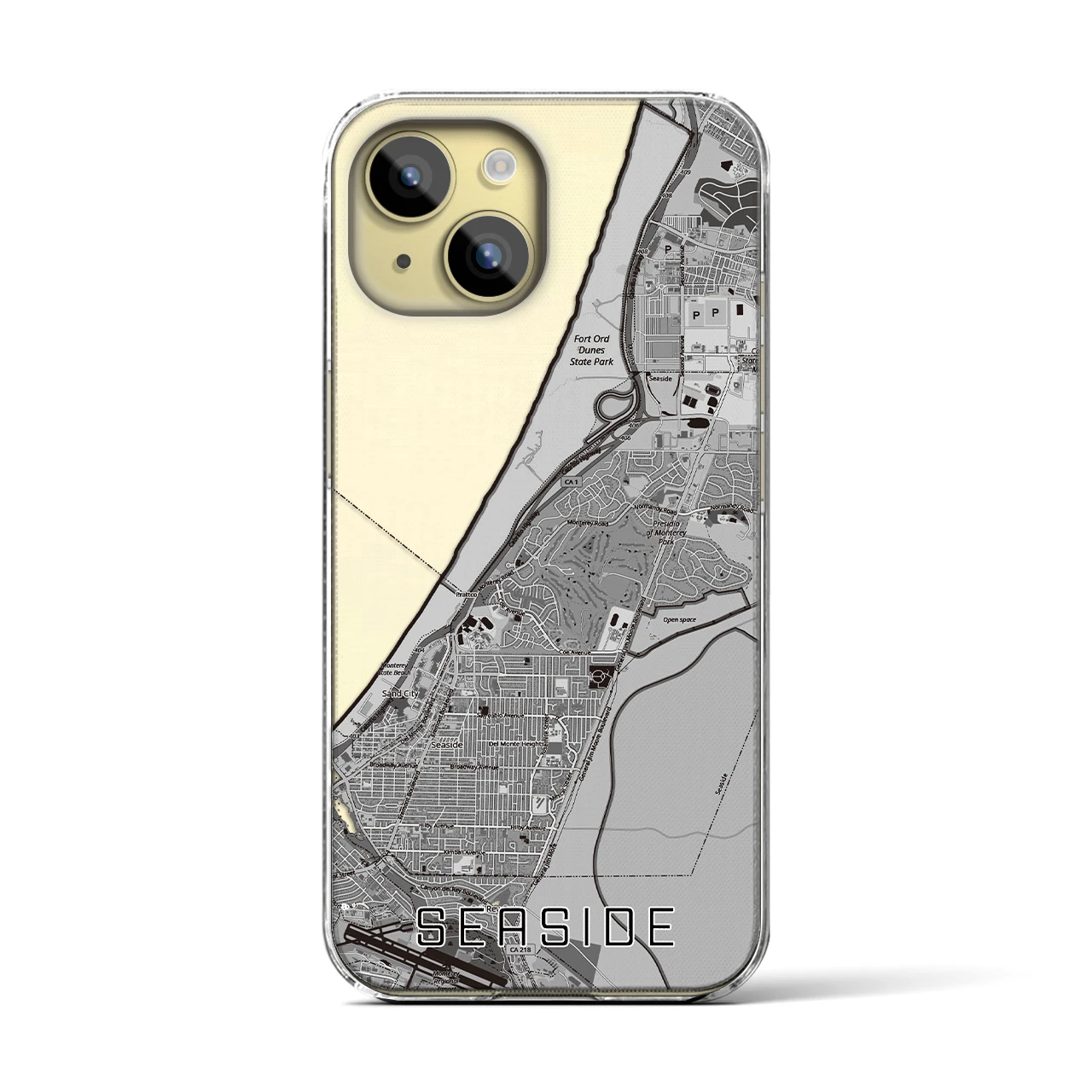 【シーサイド(アメリカ)】地図柄iPhoneケース(クリアタイプ)