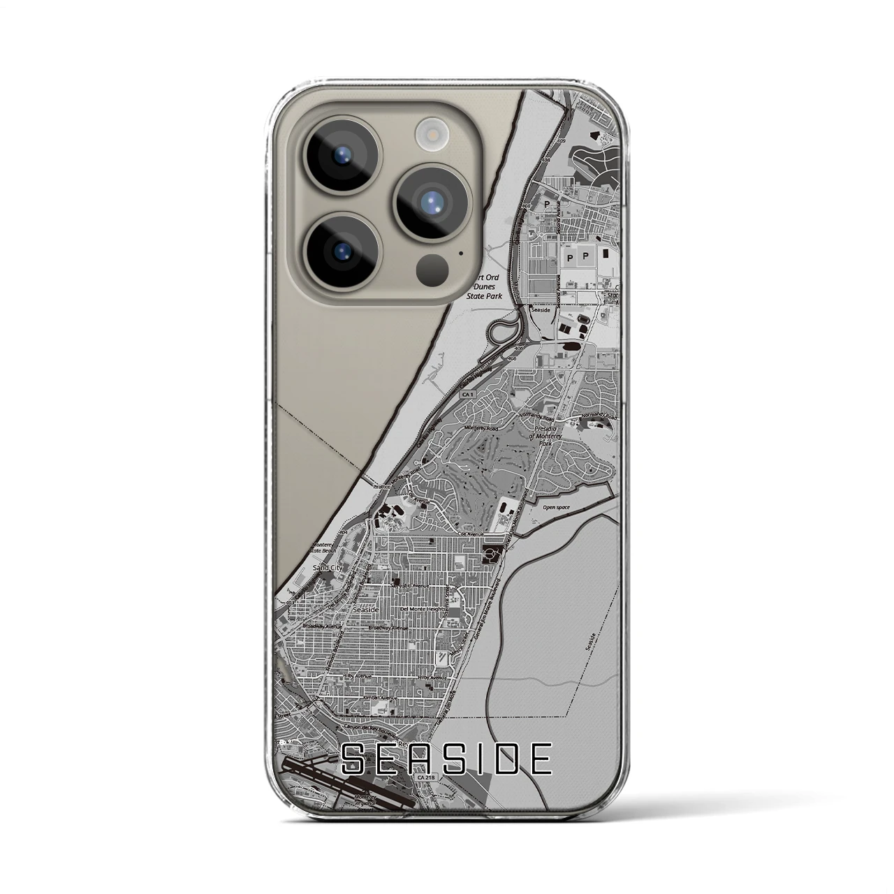 【シーサイド(アメリカ)】地図柄iPhoneケース(クリアタイプ)