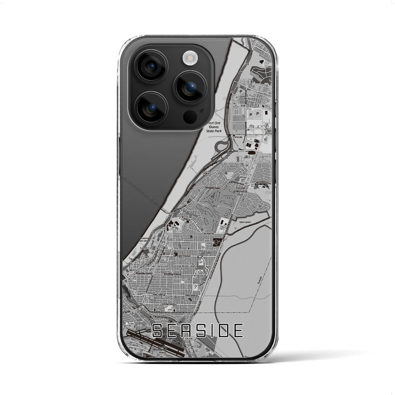 【シーサイド(アメリカ)】地図柄iPhoneケース(クリアタイプ)