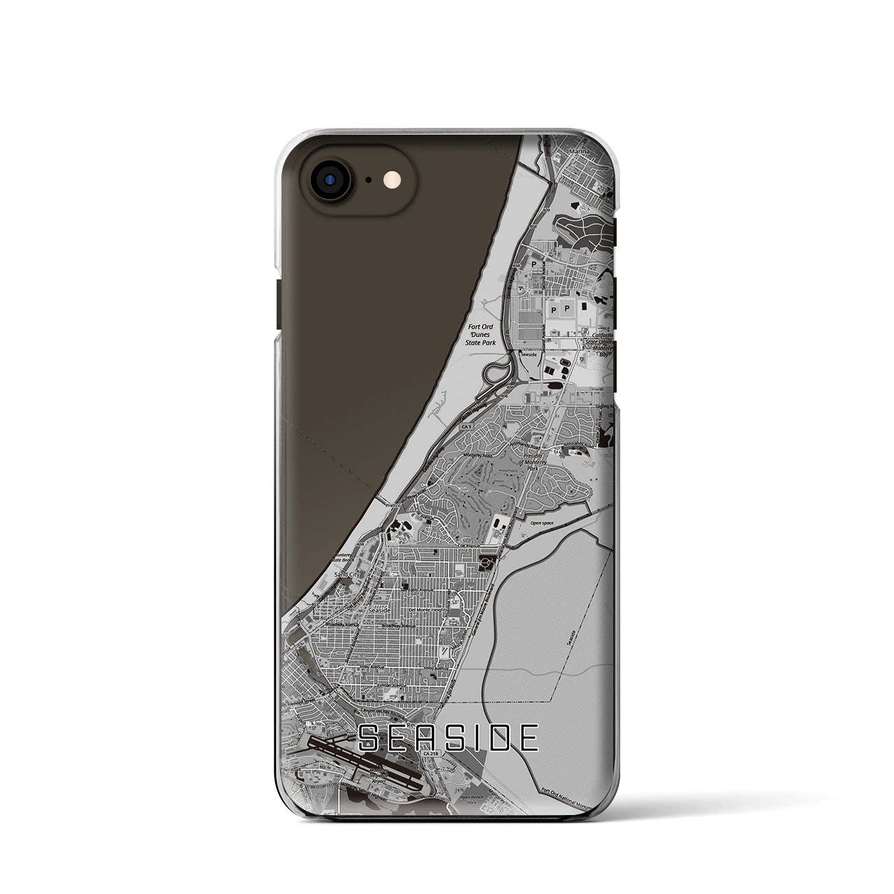 【シーサイド(アメリカ)】地図柄iPhoneケース(クリアタイプ)