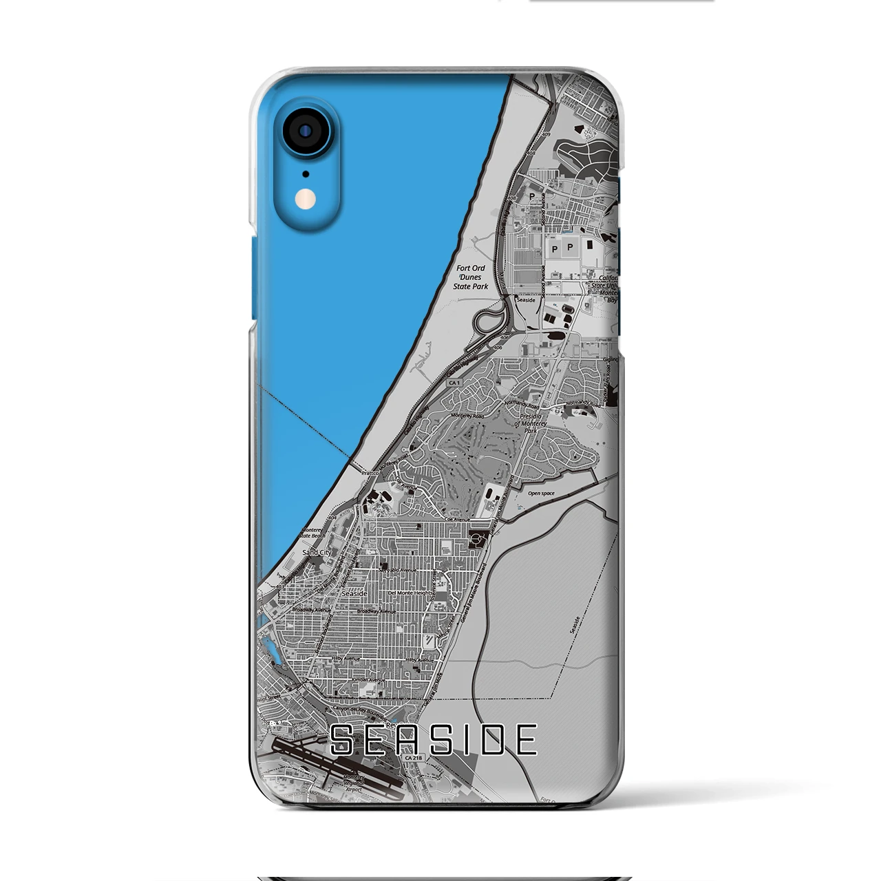 【シーサイド(アメリカ)】地図柄iPhoneケース(クリアタイプ)